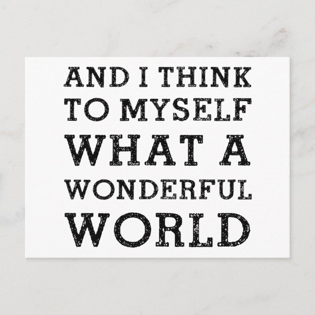 Postal Y Un Mundo Maravilloso (Anverso)