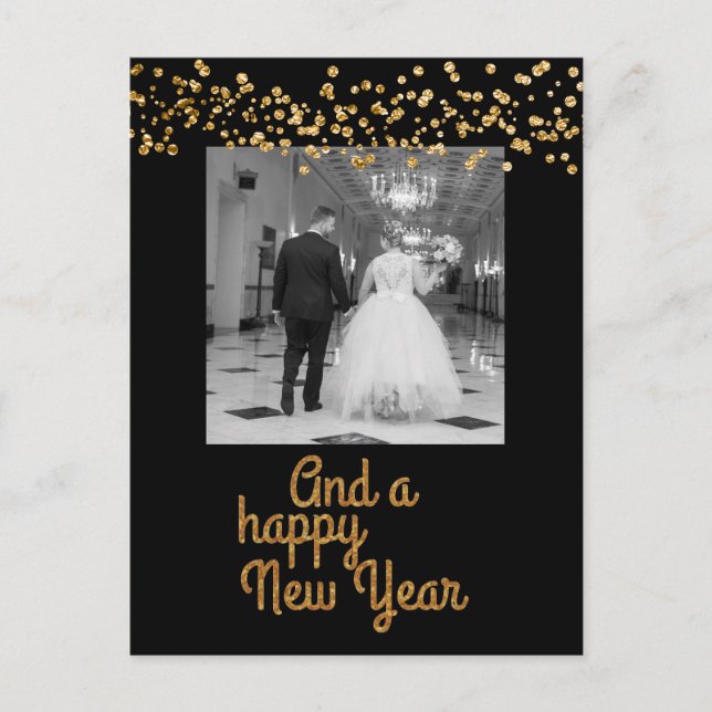 Postal Y una feliz fiesta de Año Nuevo (Anverso)