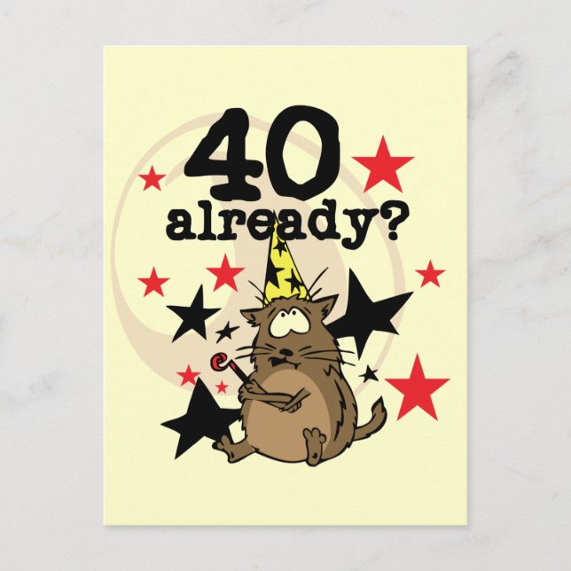 Postal Ya 40 Cumpleaños (Anverso)