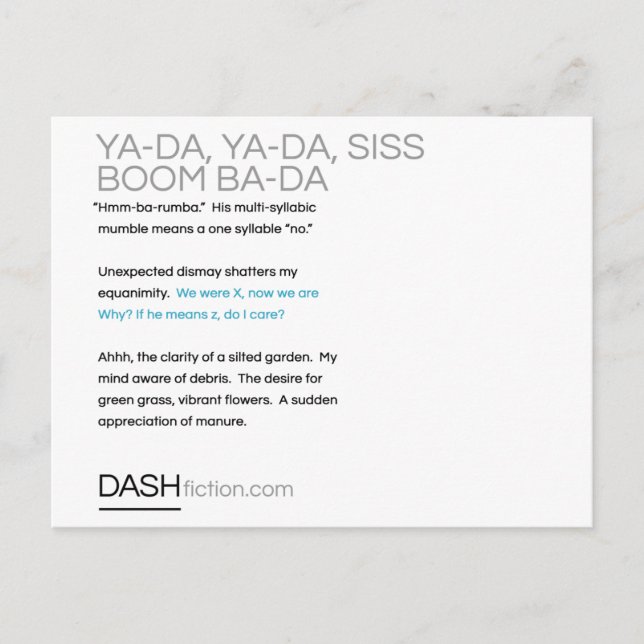 Postal Ya-Da, Ya-Da, Siss Boom, Ba-Da (Anverso)