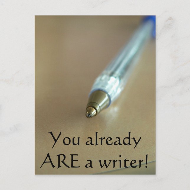 Postal ¡Ya eres escritor! (con Pen) (Anverso)