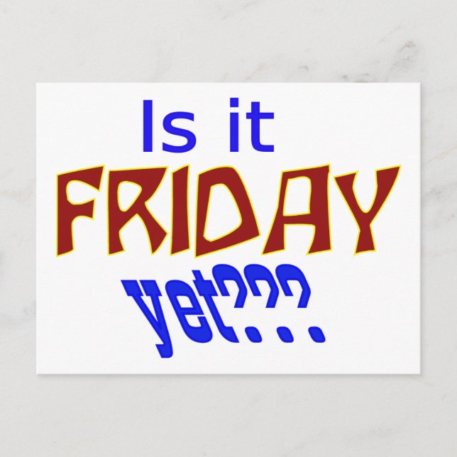 Postal ¿Ya es viernes? (Anverso)