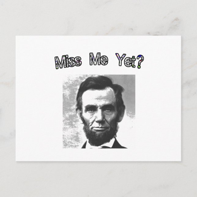 Postal ¿Ya Me Extrañas?  Lincoln (Anverso)