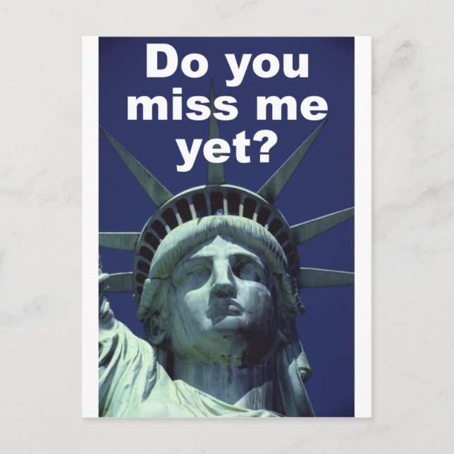 Postal ¿Ya me has echado de menos? (Liberty) (Anverso)