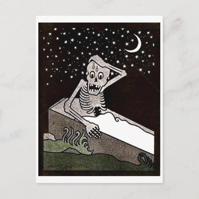 Postal ya muerta sobre el esqueleto (Anverso)