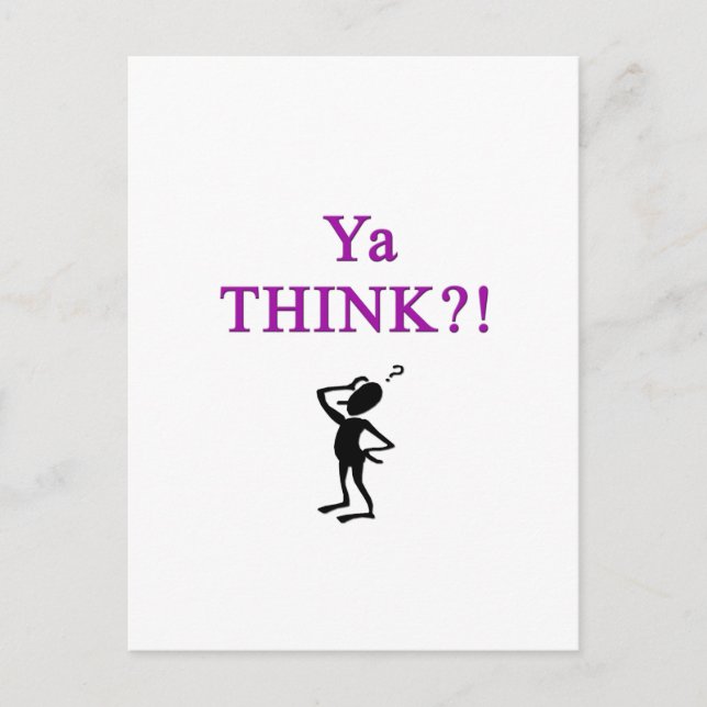 Postal Ya Think Postcard (Anverso)