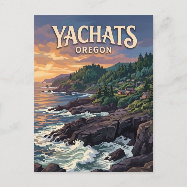 Postal Yachats Oregón (Anverso)