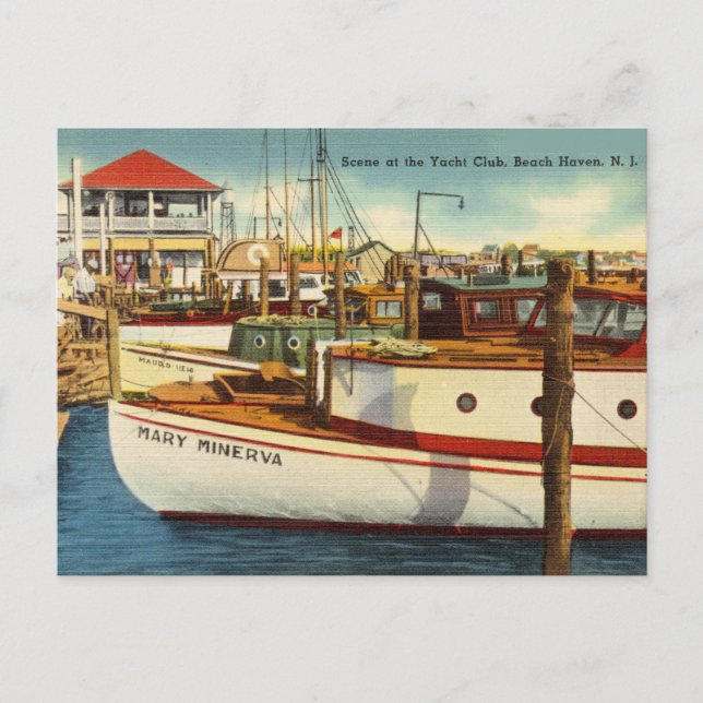Postal Yacht Club, Beach Haven, Nueva Jersey (Anverso)