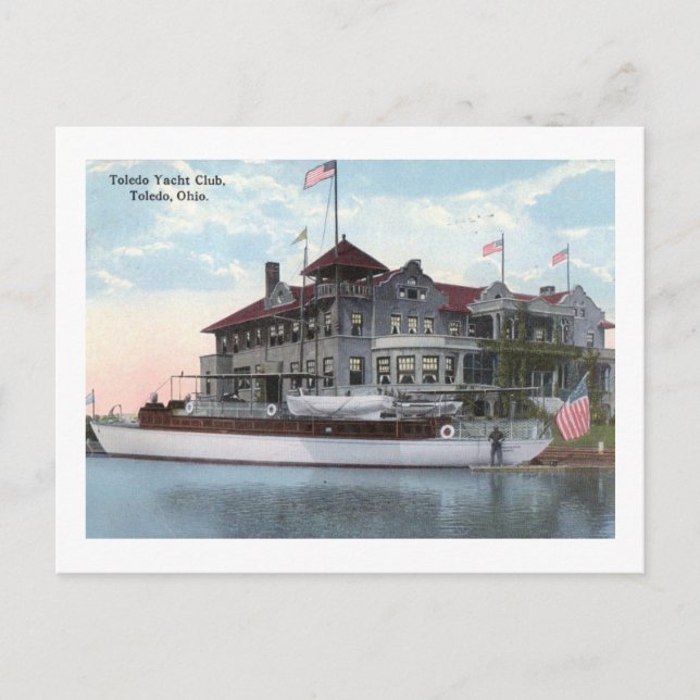 Postal Yacht Club, Toledo, Ohio 1914 Vintage (Anverso)