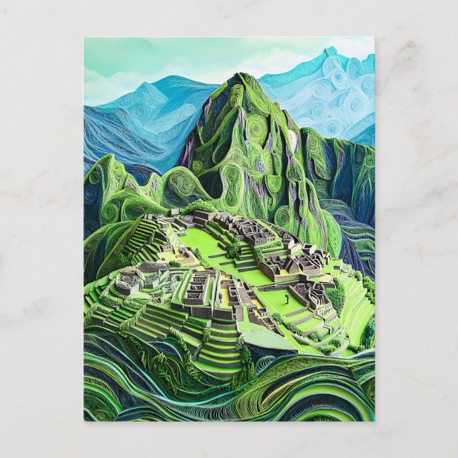 Postal Yacimiento arqueológico de Machu Picchu (Anverso)