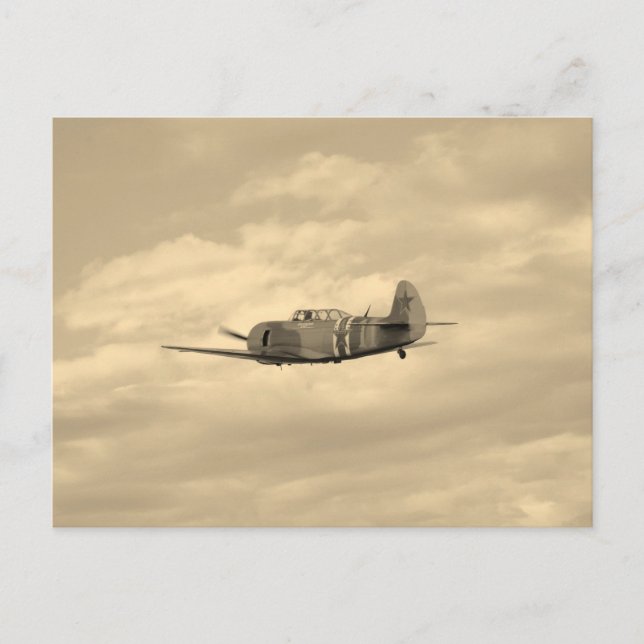 Postal Yak 11 En Vuelo (Anverso)