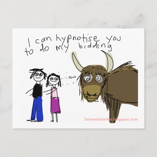 Postal Yak cósmico #2 (Anverso)