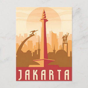 Postal Yakarta de la cosecha de vinos Indonesia java de v