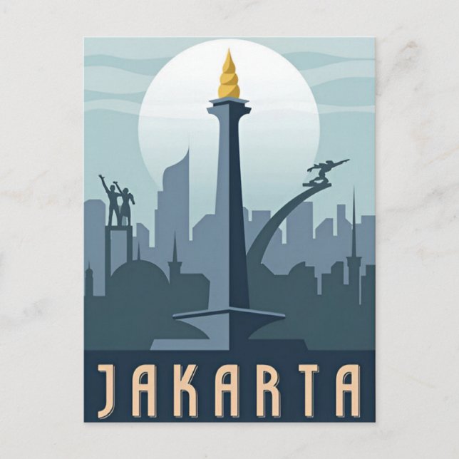 Postal Yakarta de la cosecha de vinos Indonesia java de v (Anverso)