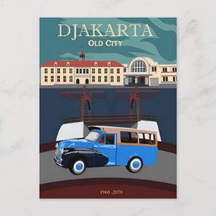 Postal Yakarta de la cosecha de vinos Indonesia java de v