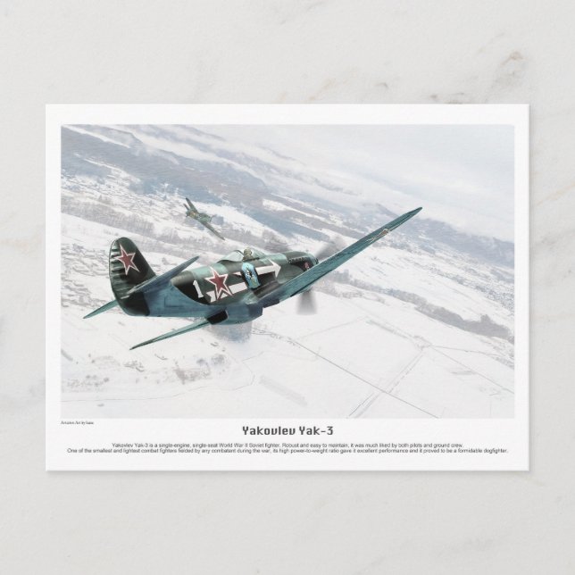 Postal Yakovlev Yak-3 (Anverso)