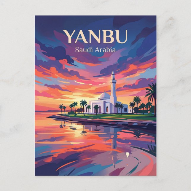 Postal Yanbu Arabia Saudita (Anverso)