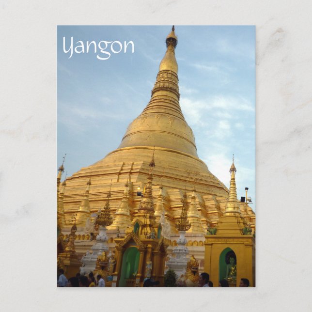 Postal yangon de golden shwedagon (Anverso)