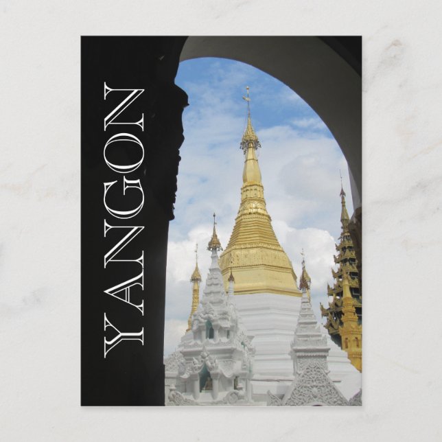Postal yangon de golden shwedagon (Anverso)