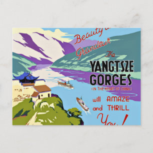 Postal Yangtze desfiló China