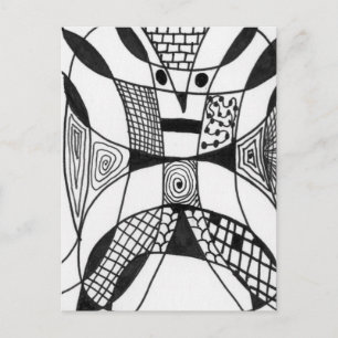 Postal "Yappy Dog" Abstract Design Postcard