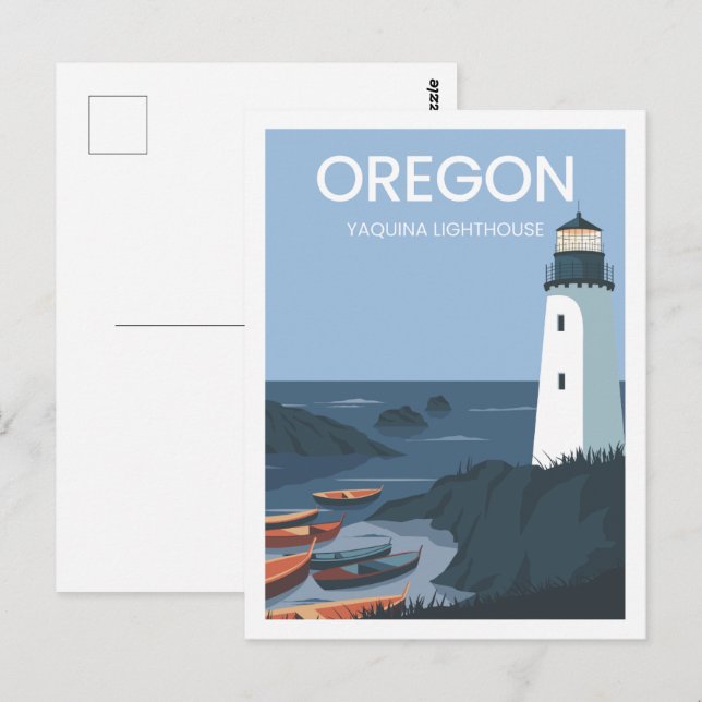 Postal Yaquina Lighthouse Oregon USA Travel Place (Anverso / Reverso)