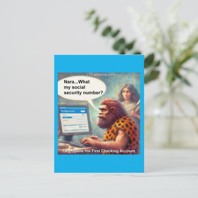 Postal Yarg’s First Login: Banking Like a Caveman (Anverso de pie)