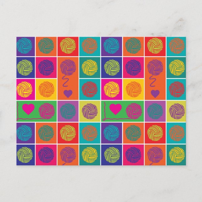 Postal Yarn brillante, yarn, yarn bloque estampado (Anverso)