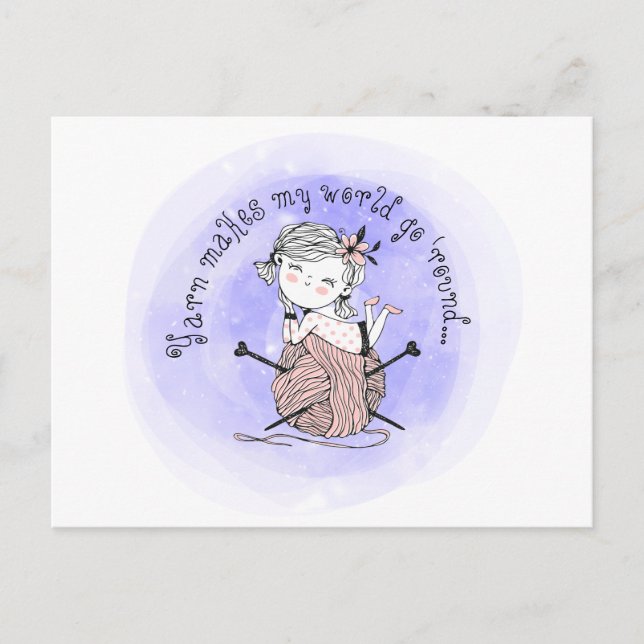 Postal Yarn hace mi mundo (Anverso)