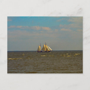Postal Yate de barcaza holandés en el Ijselmeer