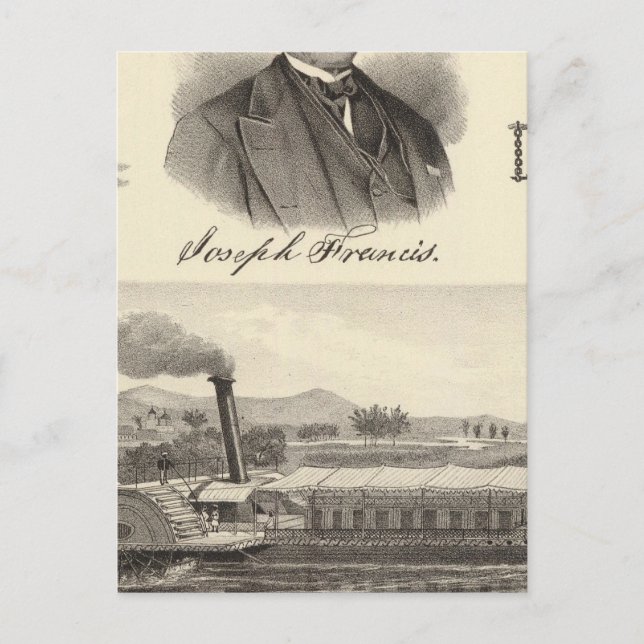 Postal Yate de vapor de hierro ondulado (Anverso)