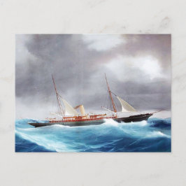 Postal Yate de vapor Margarita de los años 1900