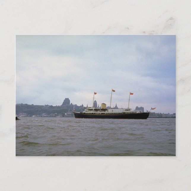 Postal Yate real "Britannia" en el río San Lorenzo, Que (Anverso)