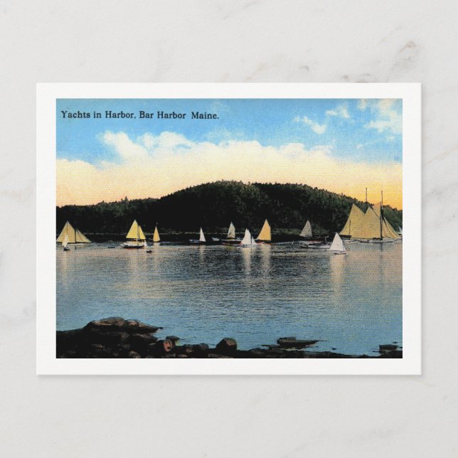 Postal Yates, Bar Harbour, Maine, Vintage (Anverso)