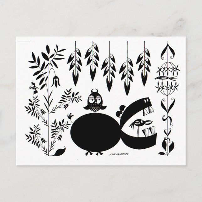 Postal Yawning de Hippo (Anverso)