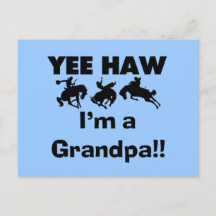 Postal Yee Haw, soy una camiseta y regalo del abuelo
