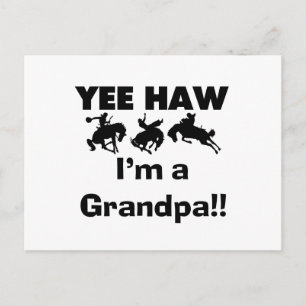 Postal Yee Haw, soy una camiseta y regalo del abuelo