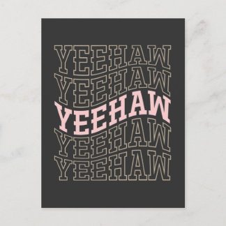 Postal Yeehaw Cowboy Cowgirl Rodeo Western Country