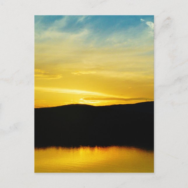 Postal Yellow Mt Lake Sunset (Anverso)