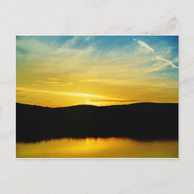 Postal Yellow Mt Lake Sunset (Anverso)