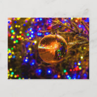 Yellow Ornament Ball, Colorful Lights