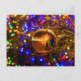 Postal Yellow Ornament Ball, Colorful Lights