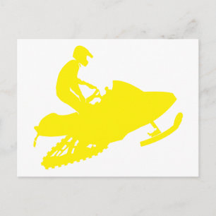 Postal Yellow-Snowmobiler
