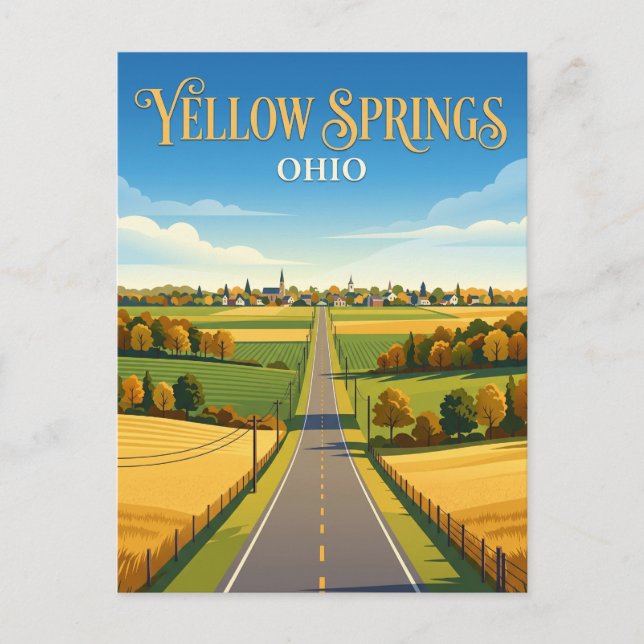 Postal Yellow Springs EE. UU. (Anverso)