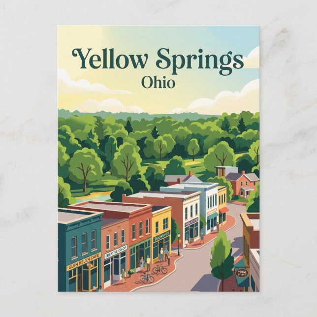 Postal Yellow Springs, Ohio (Anverso)