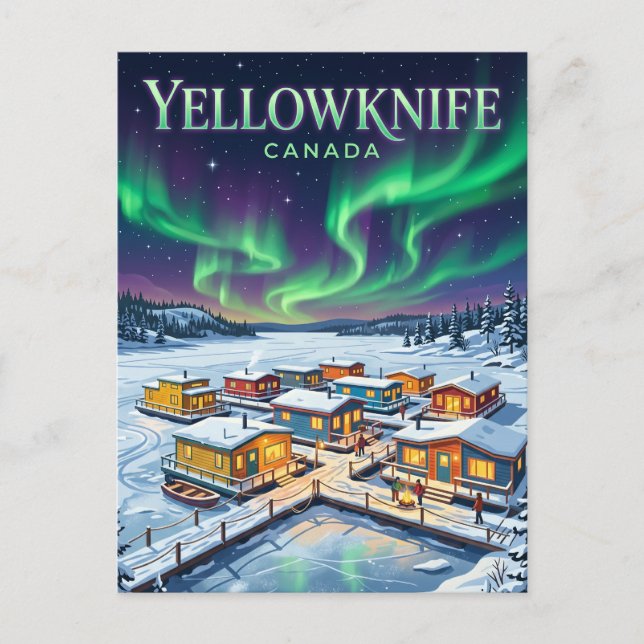 Postal Yellowknife Canadá (Anverso)