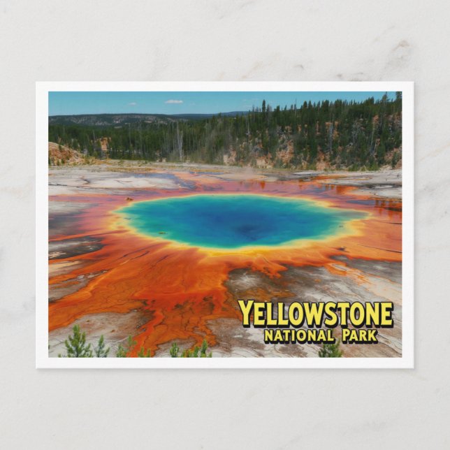 Postal Yellowstone Grand Prismatic Photo (Anverso)