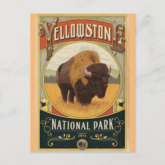 Postal Yellowstone National Park (Anverso)