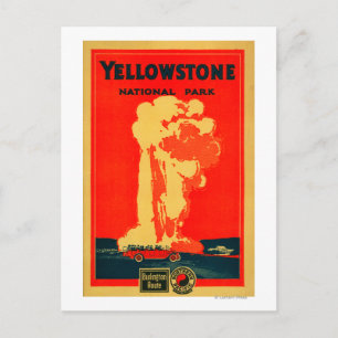 Postal Yellowstone, Poster de publicidad de la vieja fe