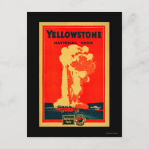 Postal Yellowstone, poster fiel viejo de la publicidad